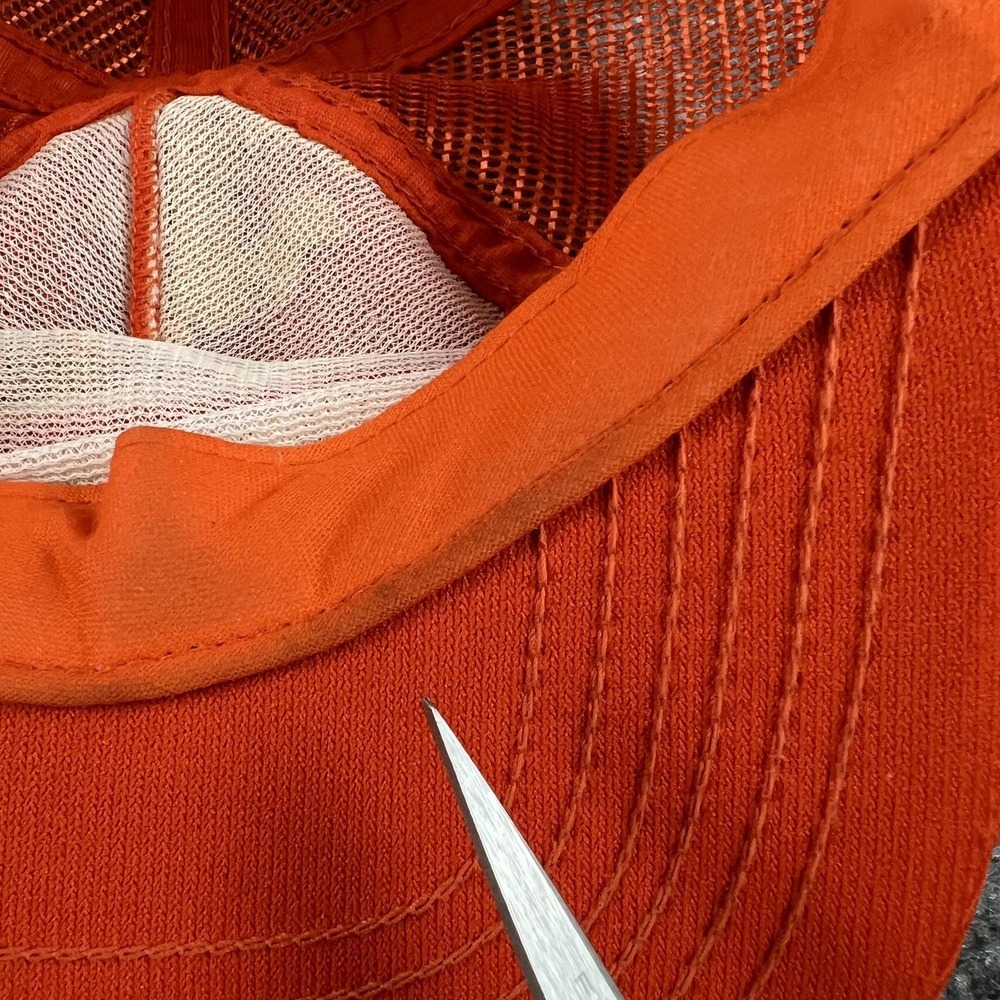 Vintage Texas Longhorns Hat Cap Mens One Size Orange NCAA Football Mesh Trucker - Picture 7 of 12